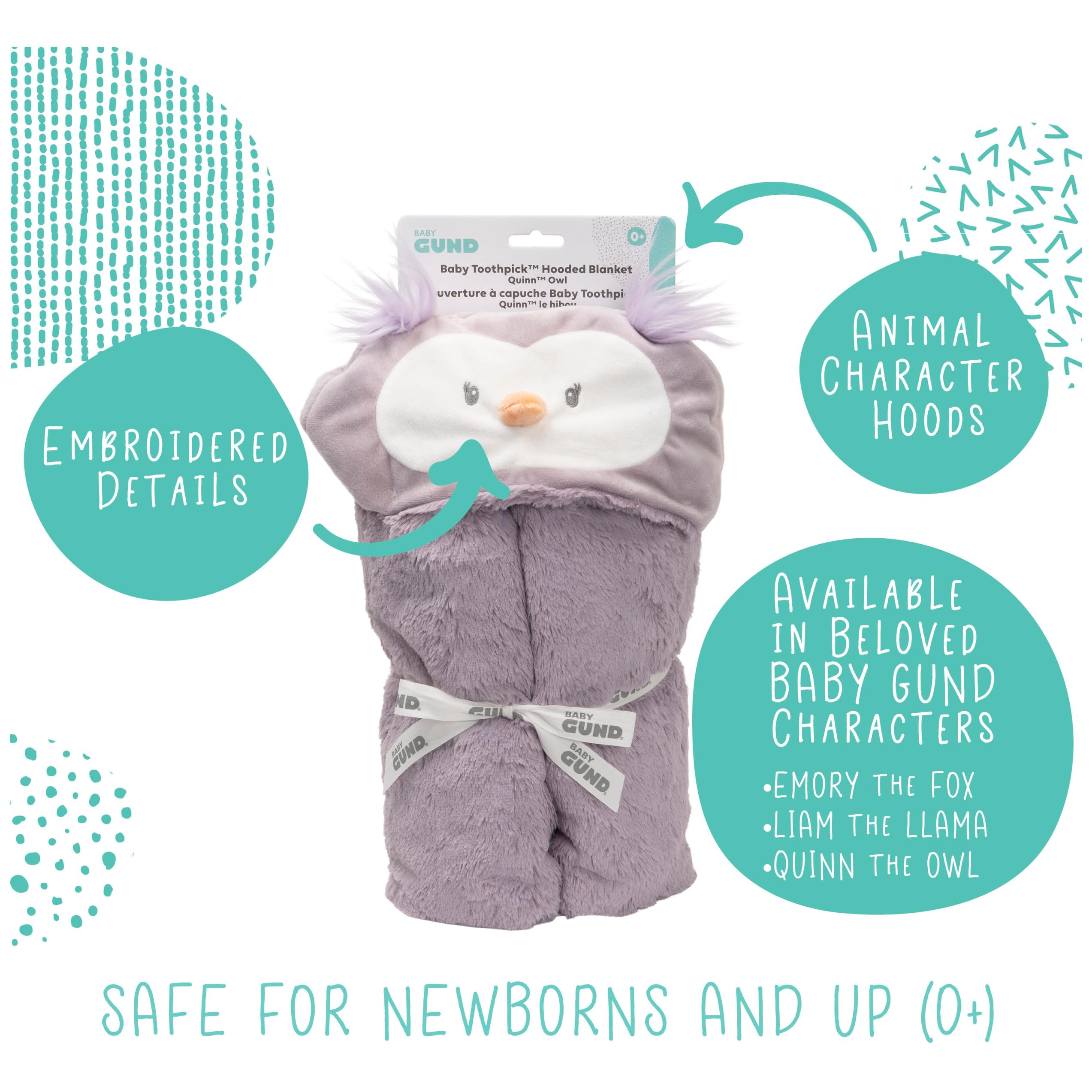 GUND Lil’ Luvs blanket is machine-washable for easy cleaning after naps.
