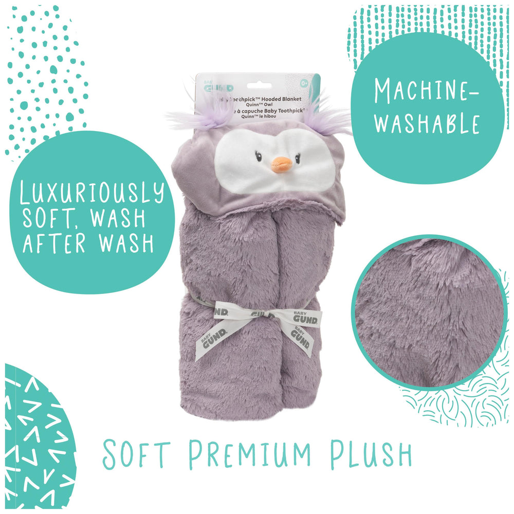 GUND Quinn Owl hooded plush blanket complements modern nursery décor.