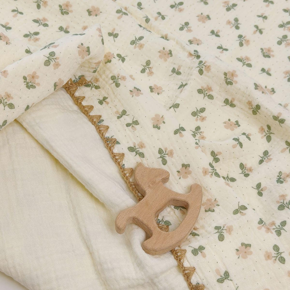 Gunnaicat 40x40 inch swaddle blanket offers generous wrap for newborns and naps.