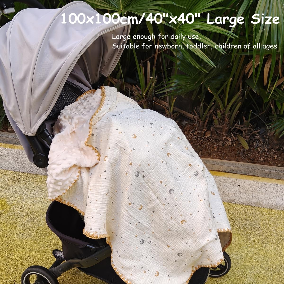Gunnaicat baby blanket laid on a crib scene conveying a safe, comfortable sleep space.