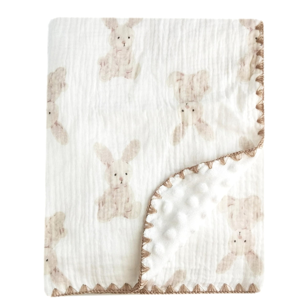 Gunnaicat baby soft muslin blanket 40x40 in full view, cozy and versatile.