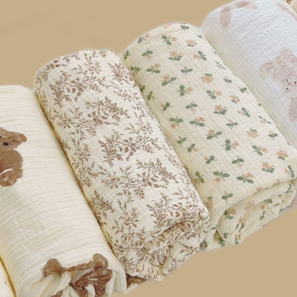 Gunnaicat multi-use blanket for swaddling, crib, stroller, or receiving needs.