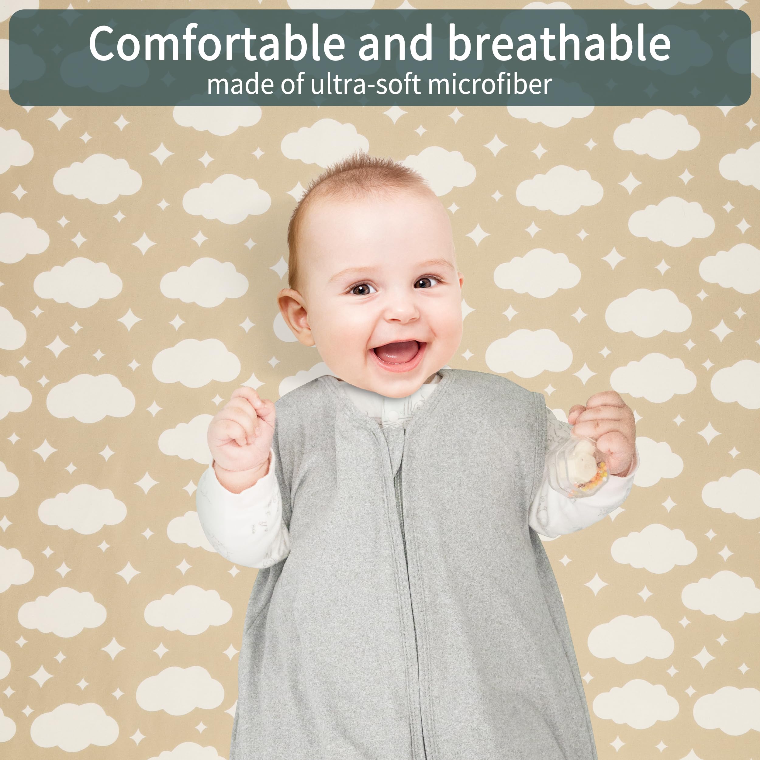 GUNTAIL dark green clouds sheet fits standard crib securely with elastic edges