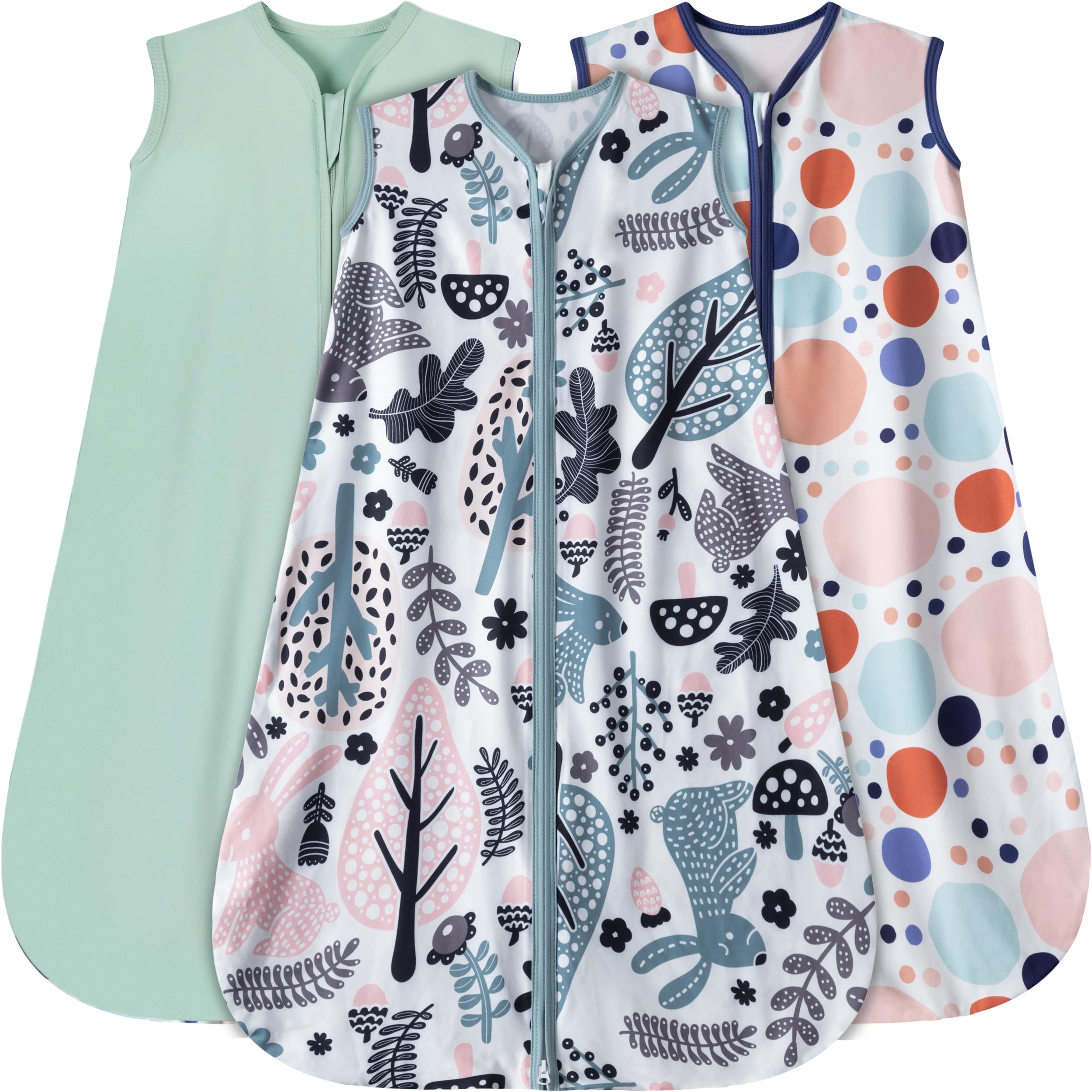 GUNTAIL baby sleep sack three-pack with soft rayon cotton for all-season comfort.