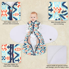 GUNTAIL bottom reverse-zip for easy diaper changes without unswaddling