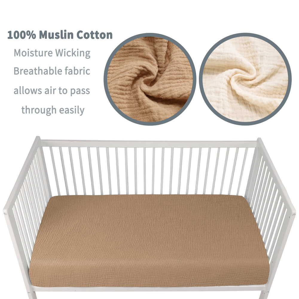 GUNTAIL close-up of soft muslin fibers highlights gentle touch for baby's skin