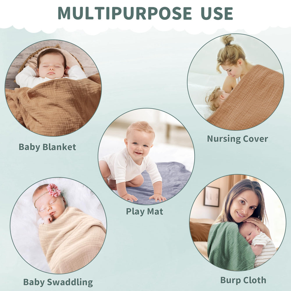 GUNTAIL muslin swaddle care-friendly blanket for easy washing and quick dry