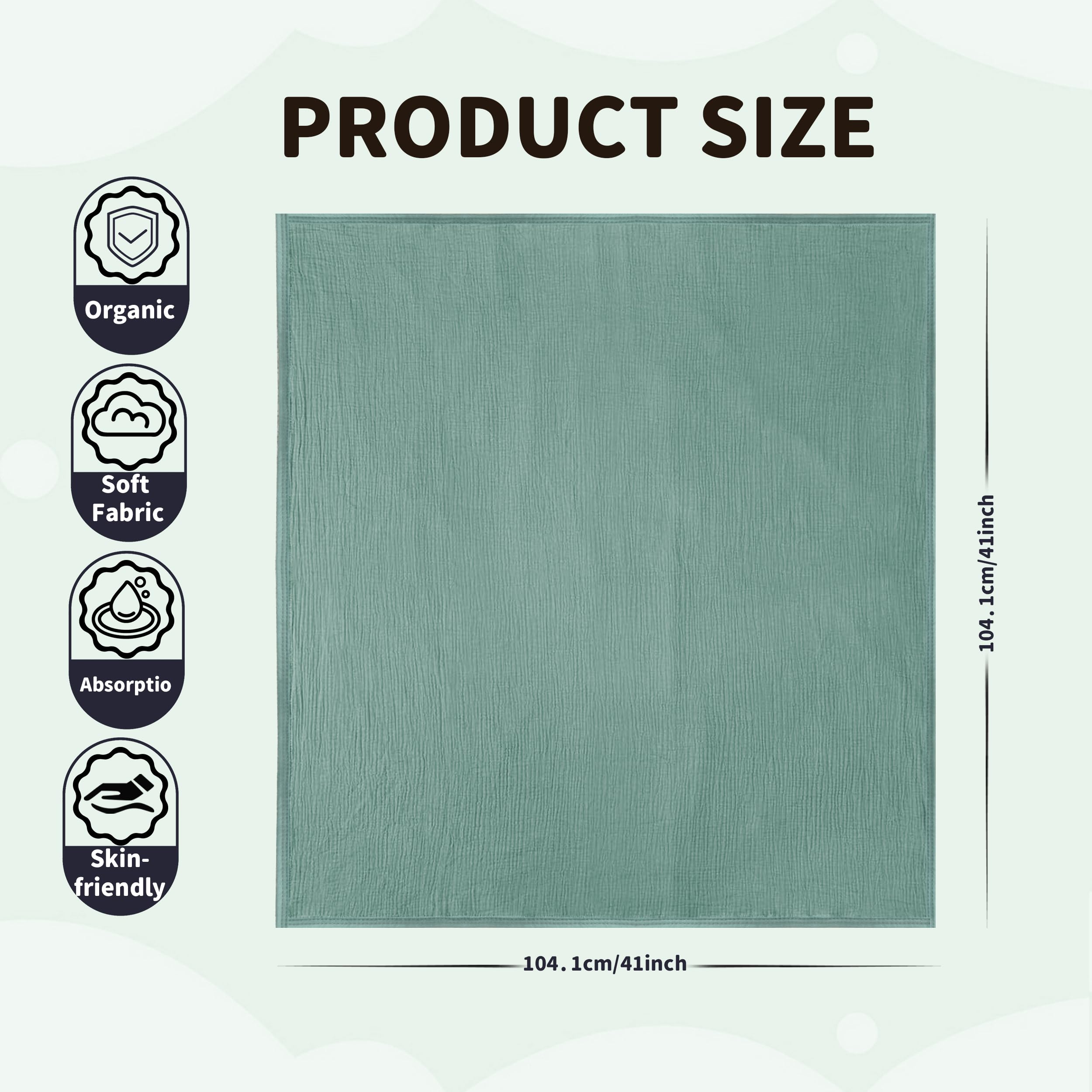 GUNTAIL muslin swaddle blanket care-wash cold cycle for lasting softness