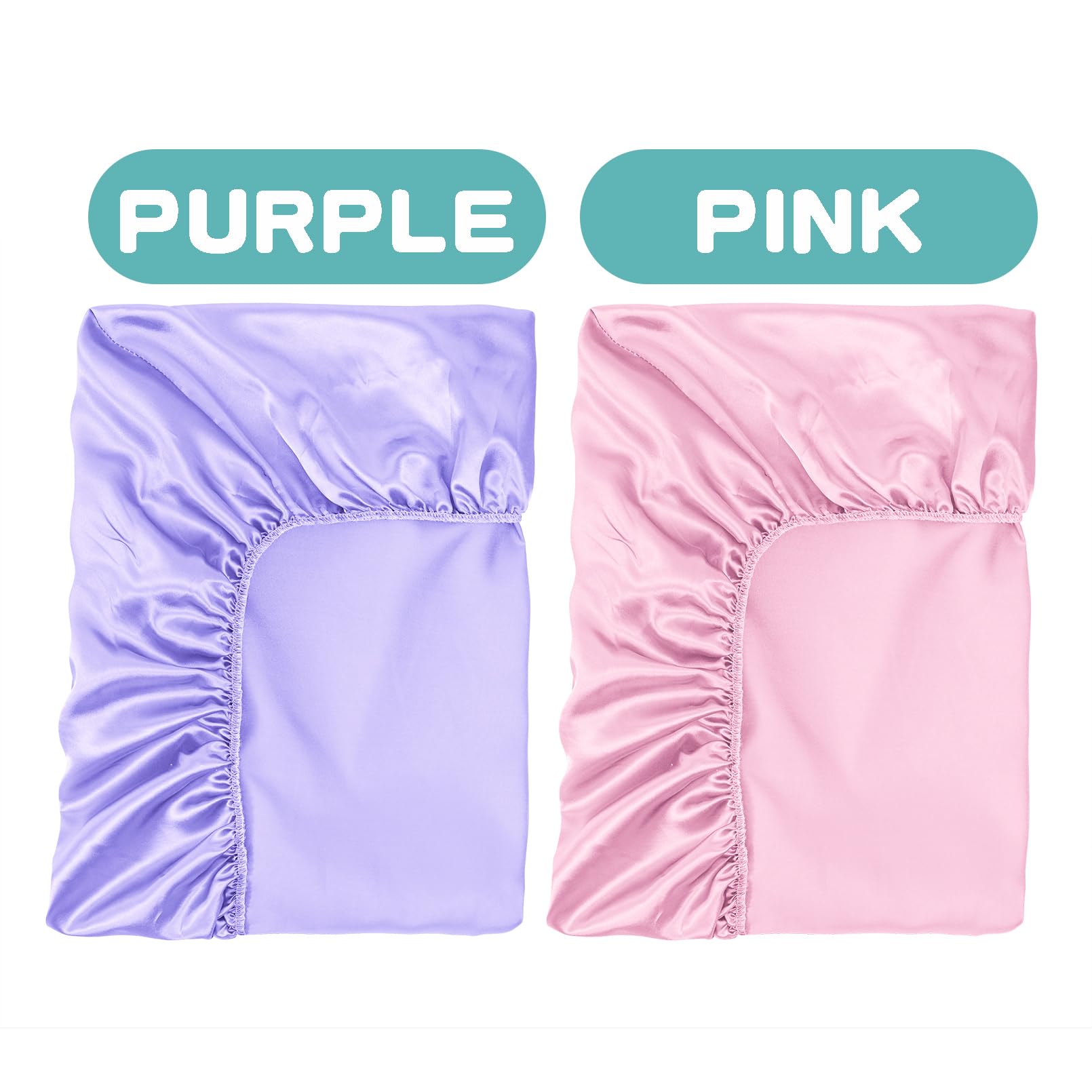 GUNTAIL satin crib sheet highlights hair-care detail reducing tangles for delicate baby hair