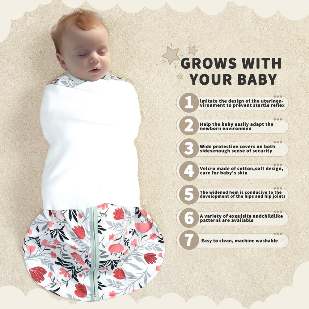 GUNTAIL swaddle wings soft cotton fabric promotes gentle swaddling and comfortable sleep