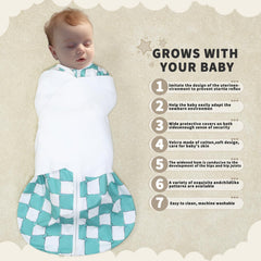 GUNTAIL swaddle wings in soft cotton for gentle, secure swaddling