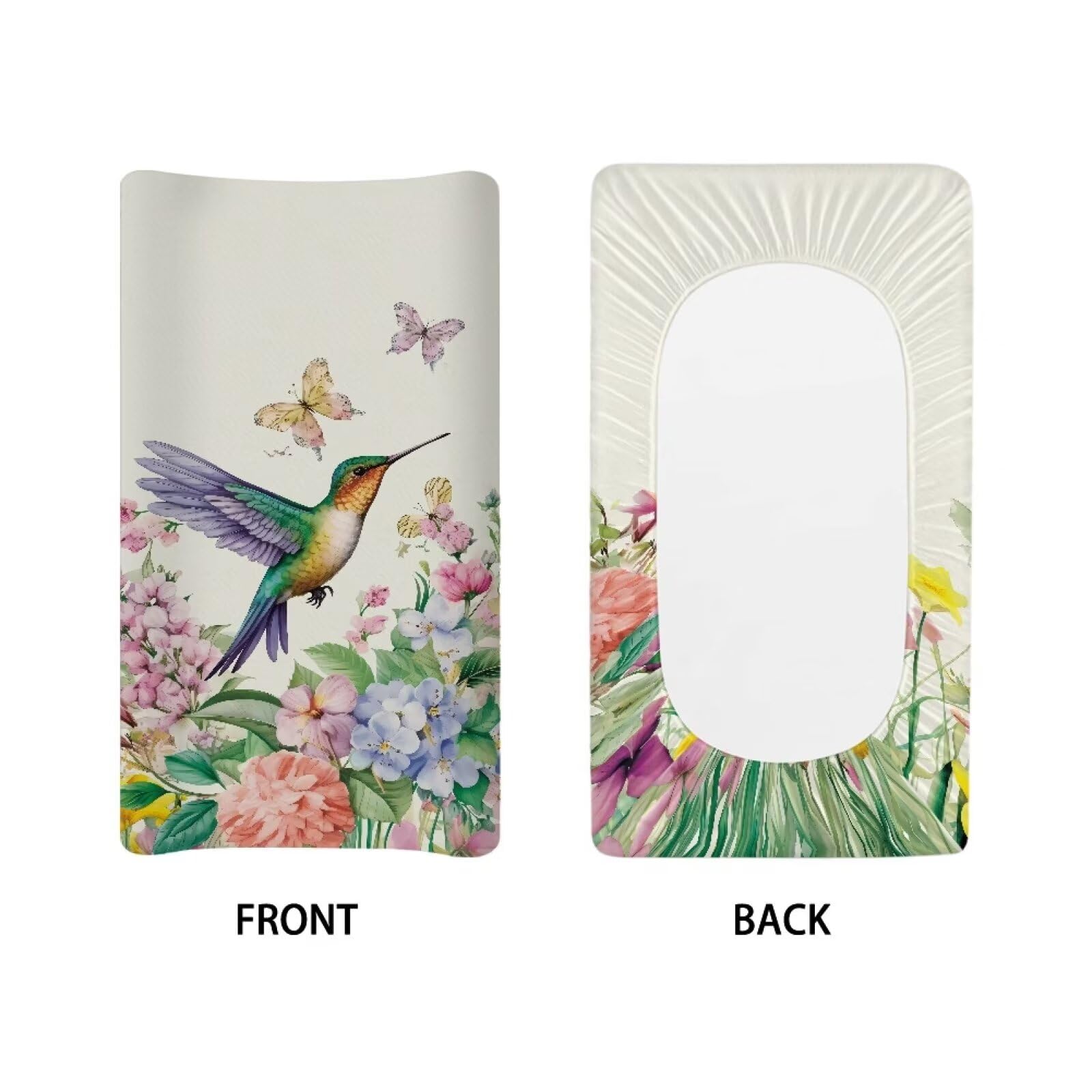 Guosanchn allover print with spring birds adds cheerful nursery decor.