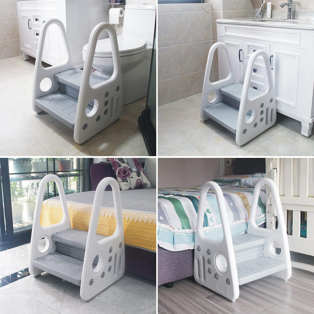 Gupamiga anti-skid pedal and feet keep the stool steady.