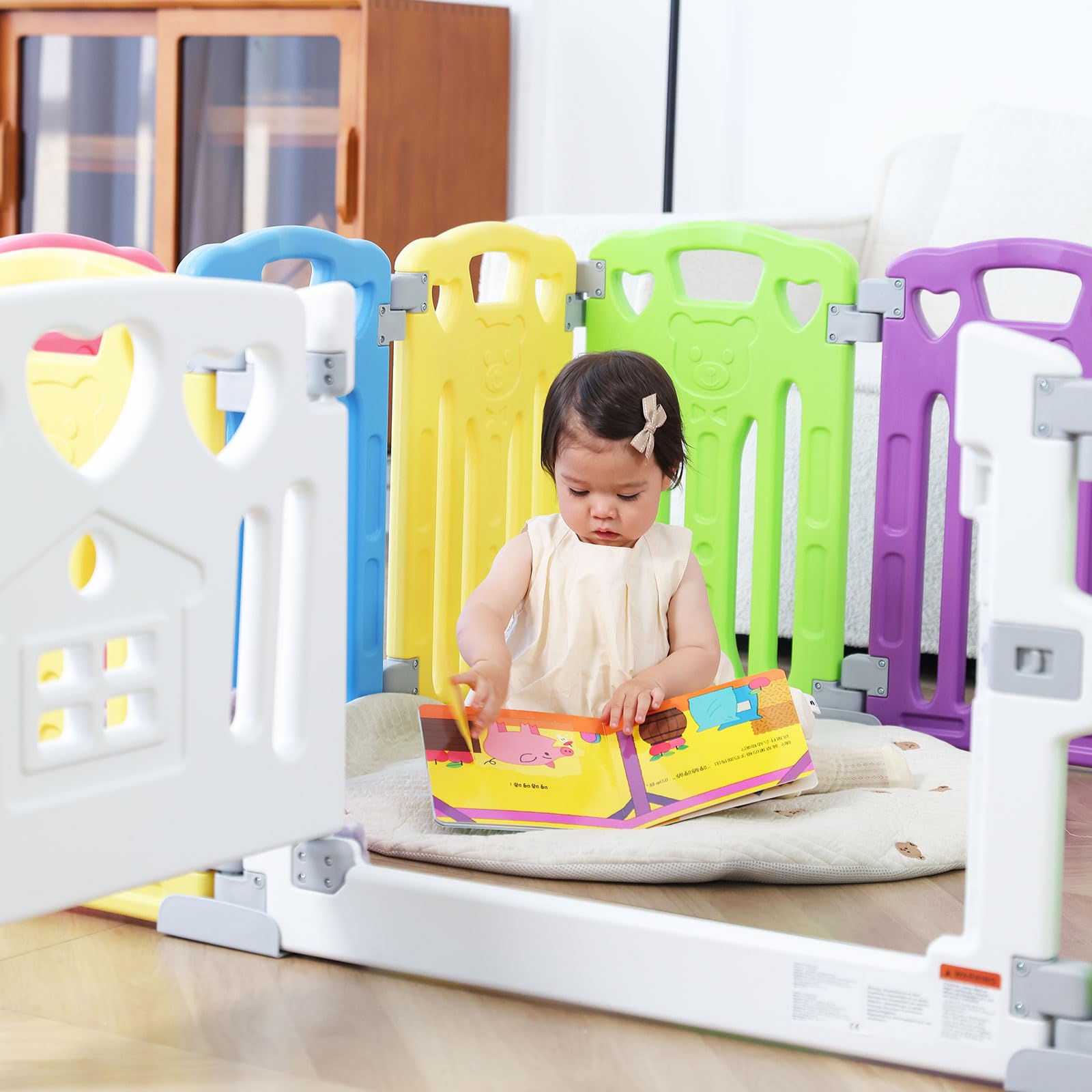 Gupamiga Baby Playpen suitable for indoor and outdoor use on flat surfaces