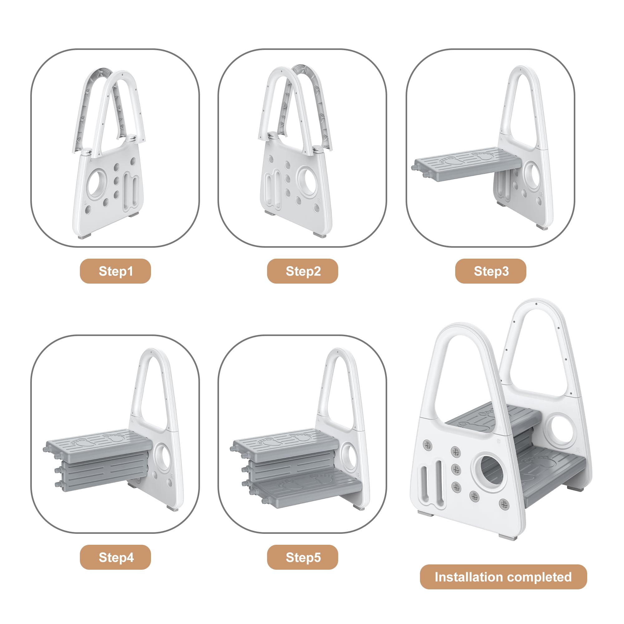 Gupamiga bathroom kitchen potty-training stool aids independent routines.