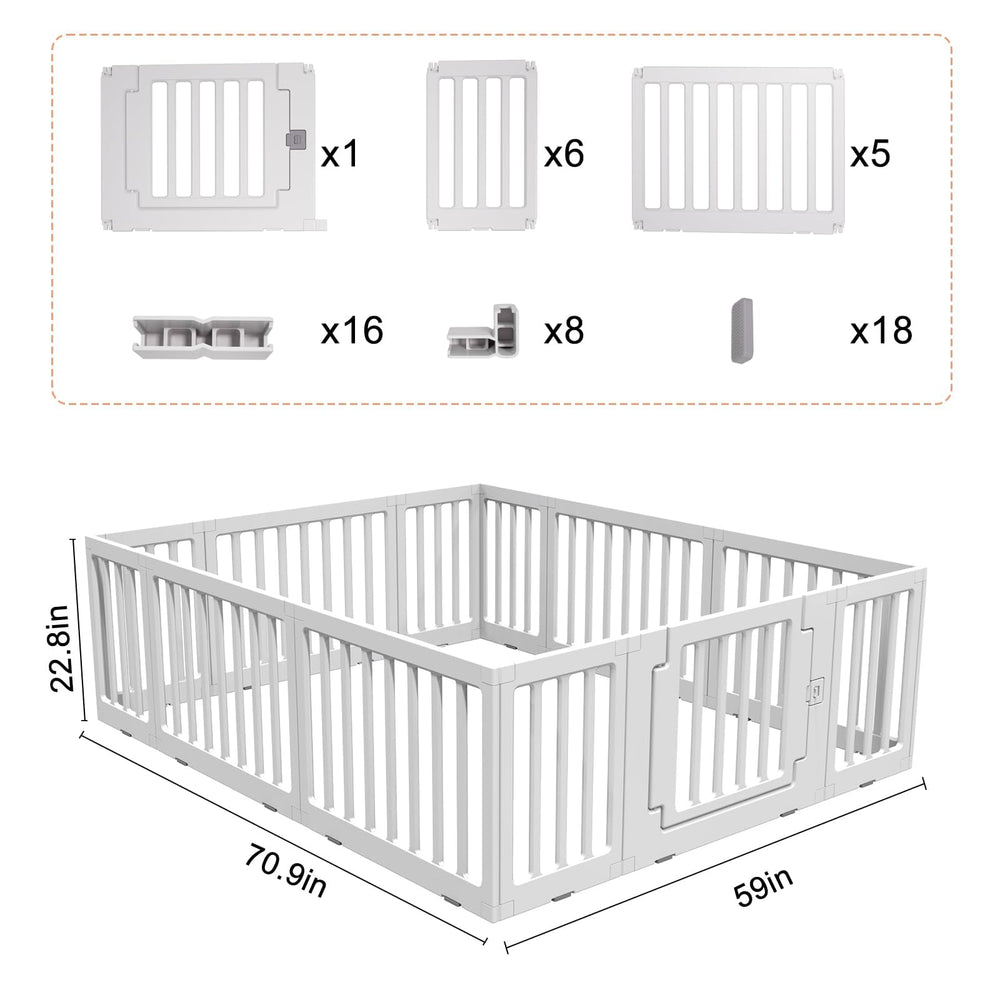 Gupamiga Playpen anti-clip-junction enhances enclosure safety.