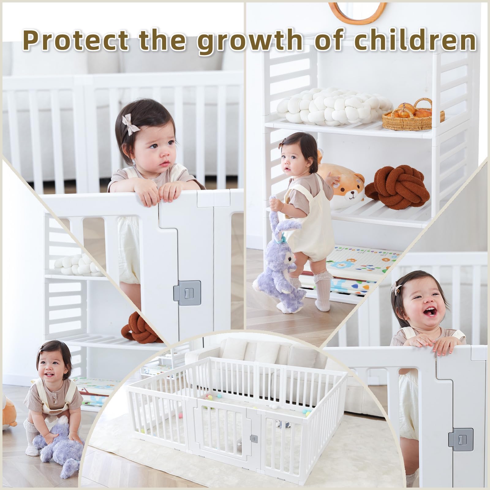 Gupamiga Playpen colorful-design engages children during playtime.