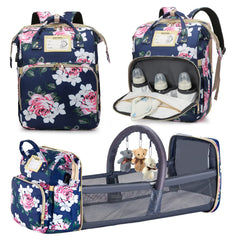 GurZinn diaper bag backpack foldable changing station for on-the-go diaper changes
