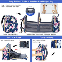 GurZinn diaper bag backpack USB port for charging devices on the go
