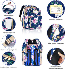 GurZinn diaper bag backpack waterproof 900D Oxford material protects gear