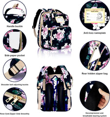 GurZinn diaper bag changing station folds out for quick diaper changes