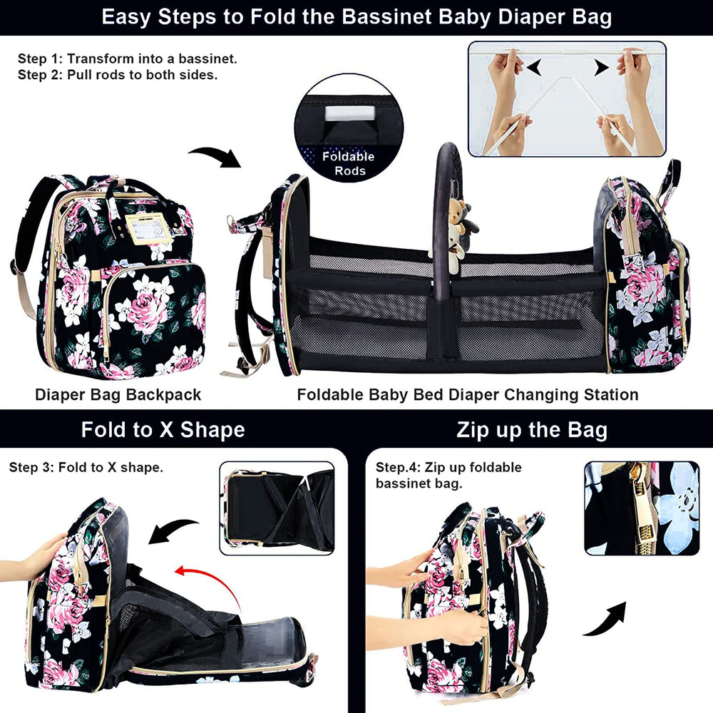 GurZinn diaper bag stroller straps for hands-free outings