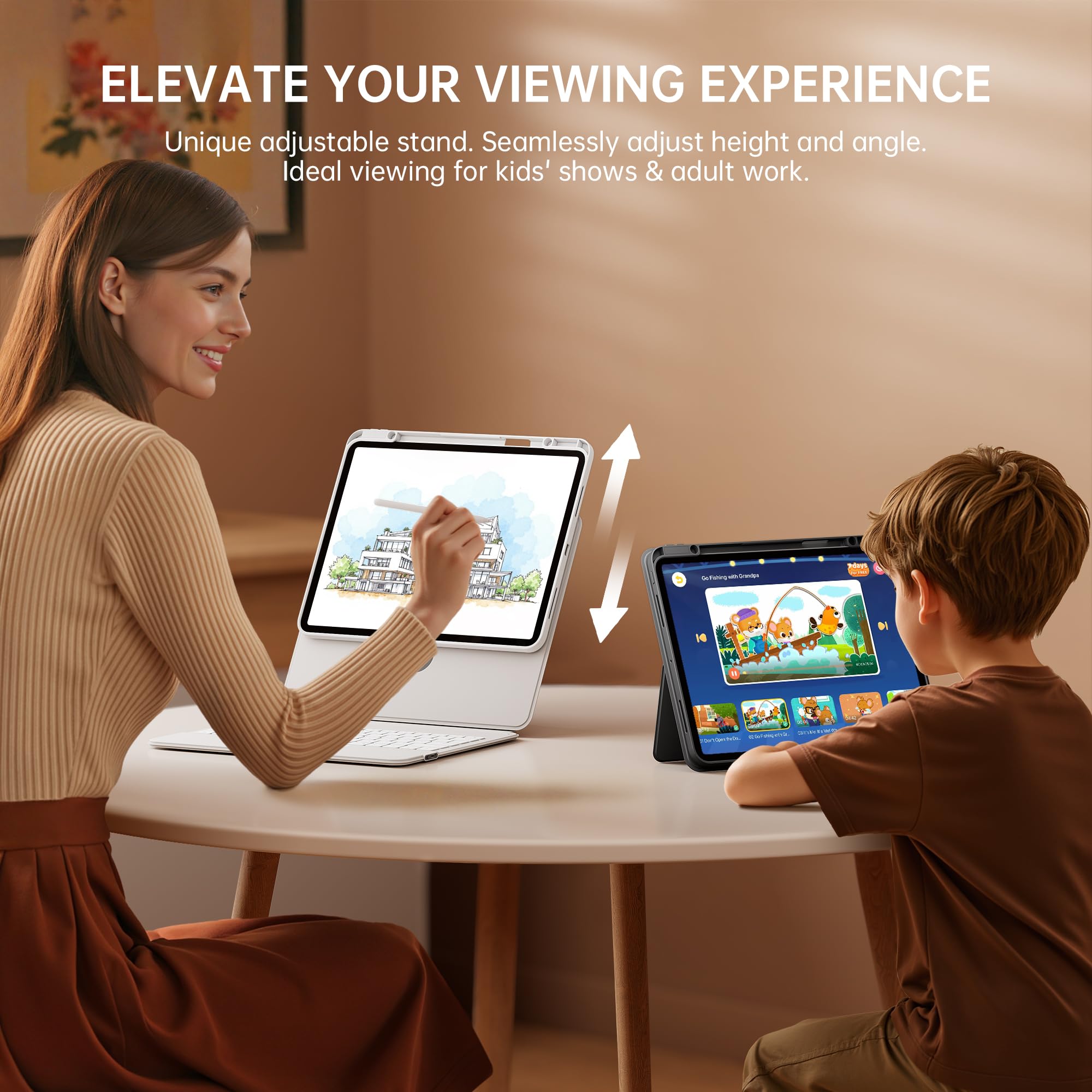 GUSGU SplitFolio adjustable kickstand for comfortable viewing and drawing
