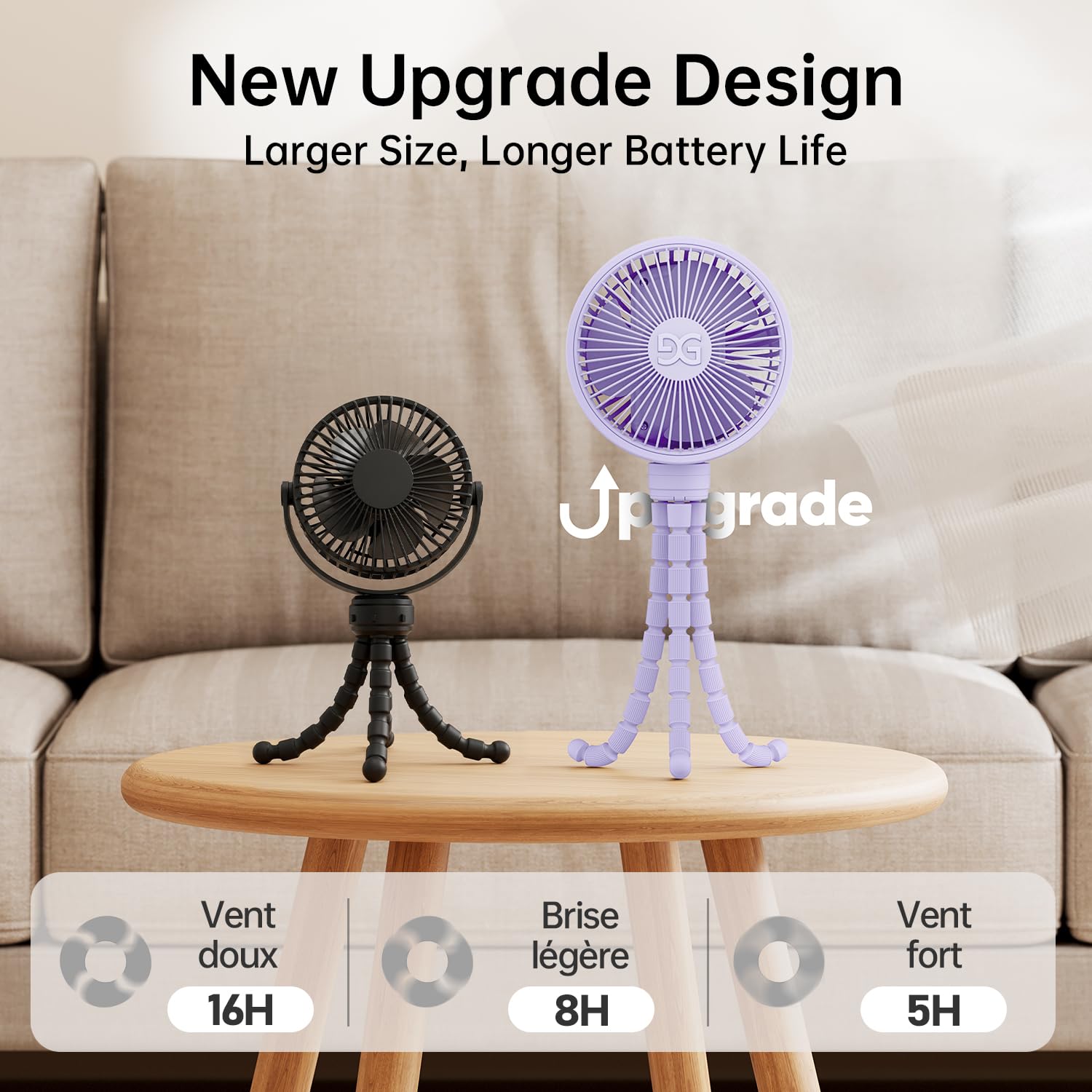 Lightweight 0.7 lb design makes this personal fan highly portable.