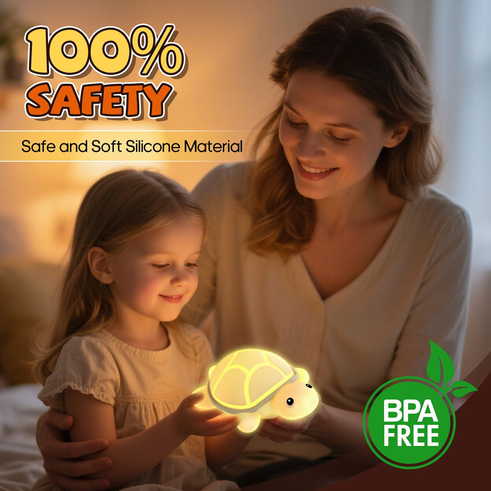 Gusweet turtle night light made of silicone squishy for tiny hands