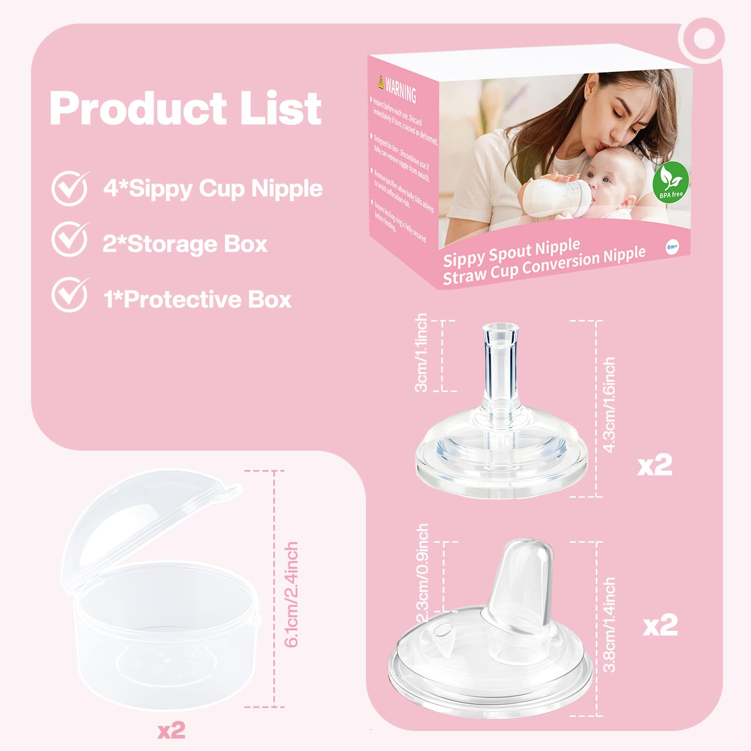 Guxetans straw nipple for Philips Avent bottles enables easy transition to straw sipping.