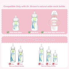 Guxetans 100% silicone nipple, variable flow for baby-controlled sipping.