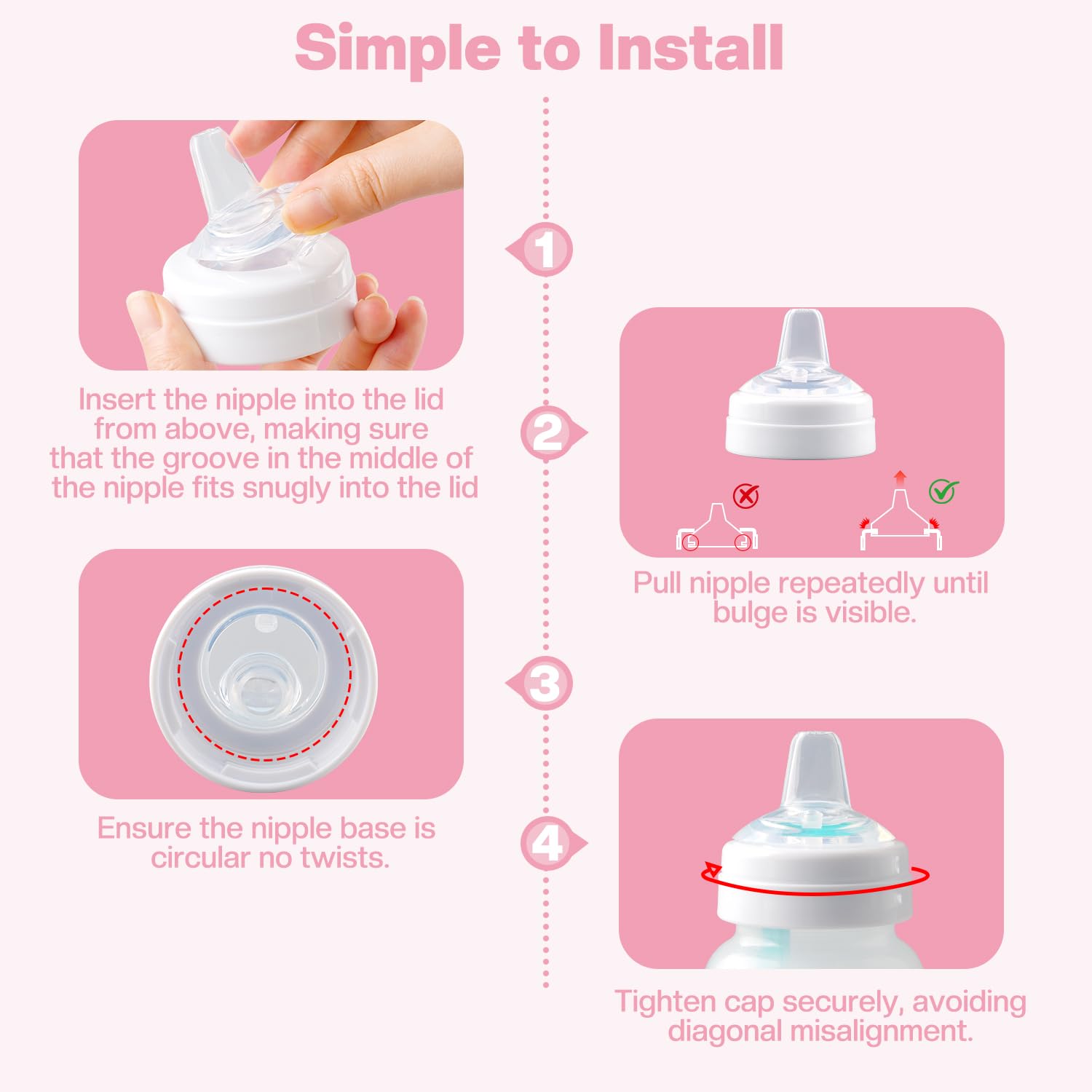 Guxetans BPA-free silicone ensures safe feeding without harsh chemicals.