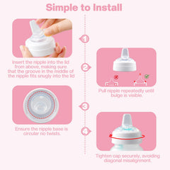 Guxetans BPA-free silicone ensures safe feeding without harsh chemicals.