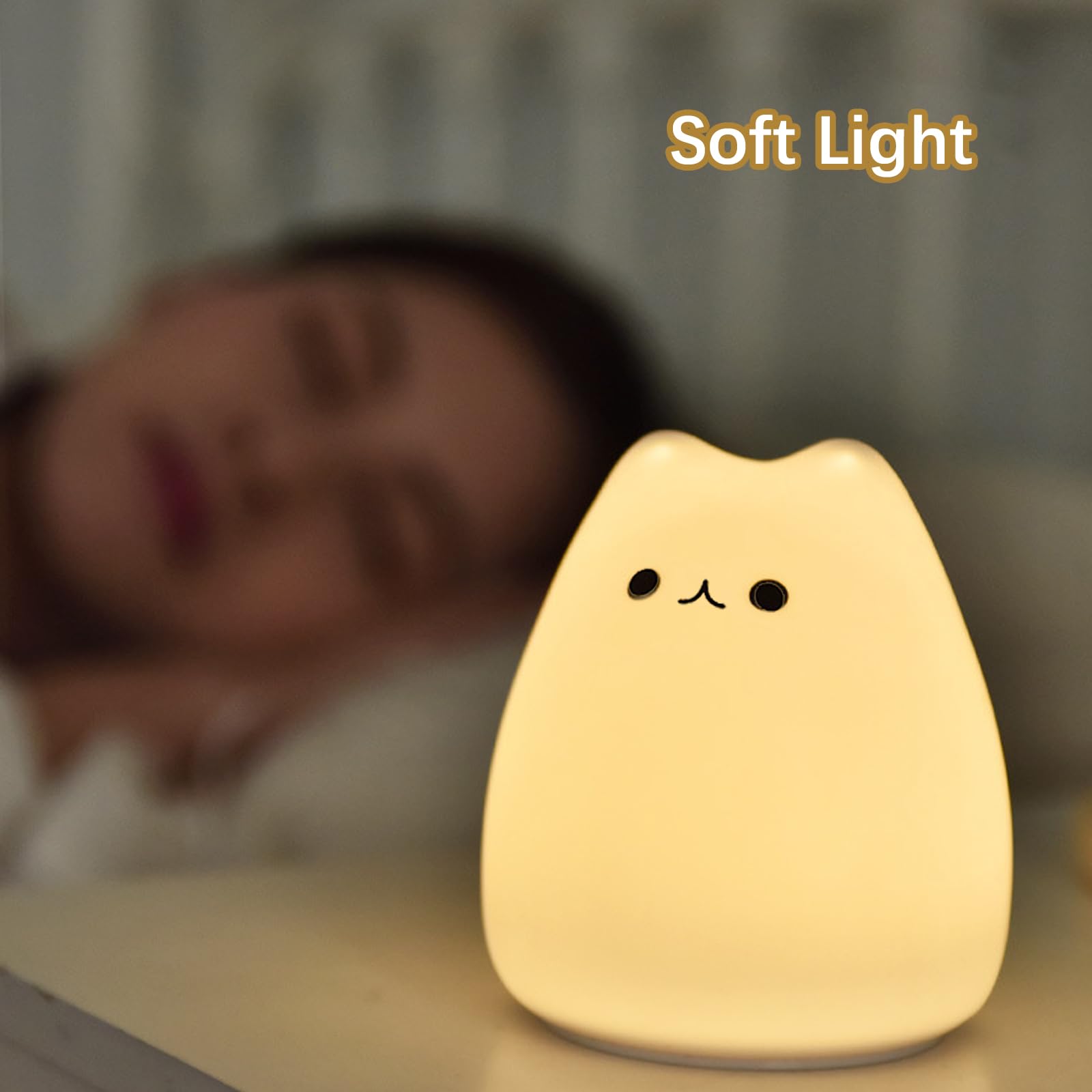Gwindrise cute gift cat lamp ideal for nursery or office