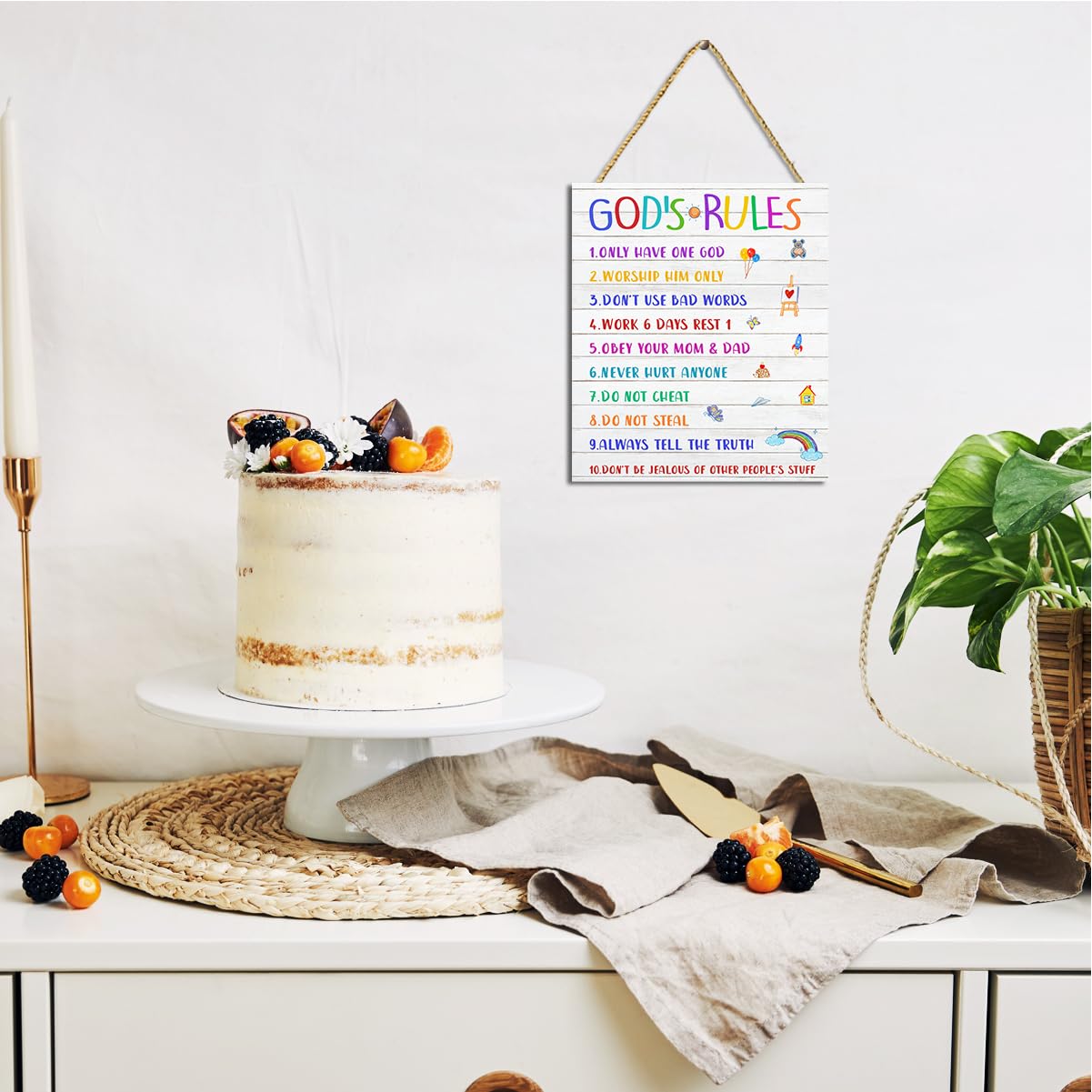 Gwisml Christian classroom bedroom decor blends message with nature inspired finish