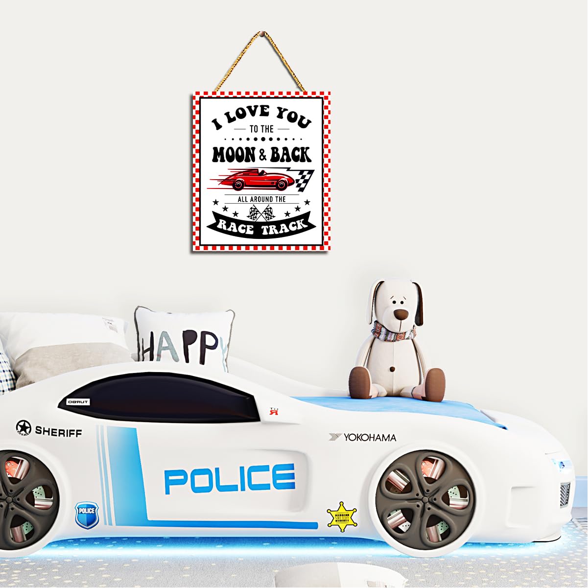 Gwisml 13x11 inch door sign provides versatile placement on walls or shelves.