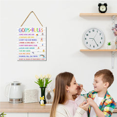 Gwisml Rectangle Kid Bible Sign inspires optimism and focus in learning spaces