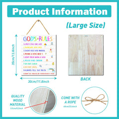 Gwisml Wooden Christian Wall Art for Kids adds warm natural texture to nurseries