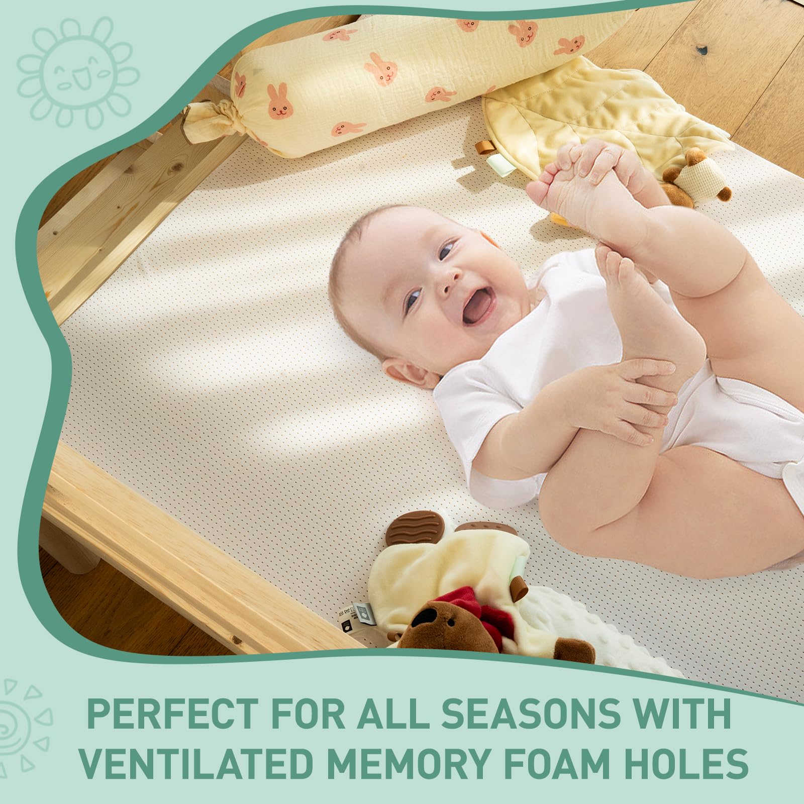 Gwydre full-size crib and toddler bed fit offers versatile use