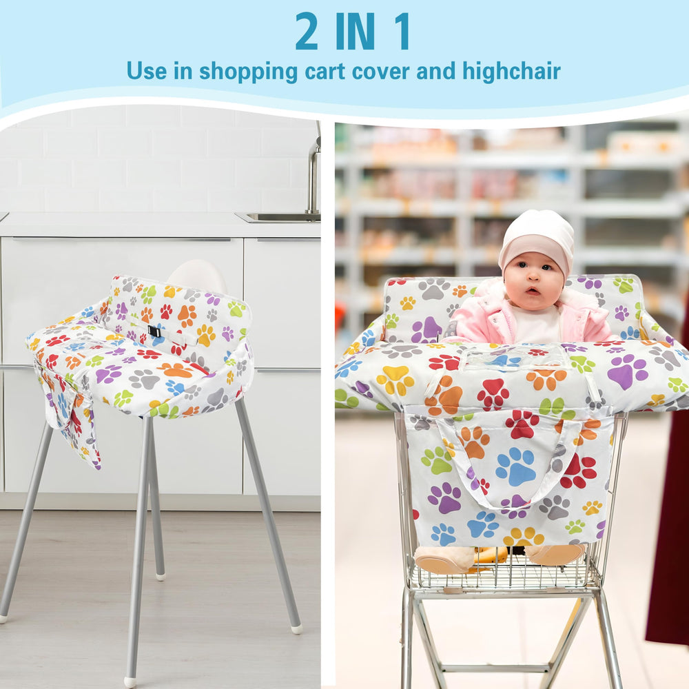 gxfcymxbd 2-in-1 high chair and cart cover in use at a restaurant