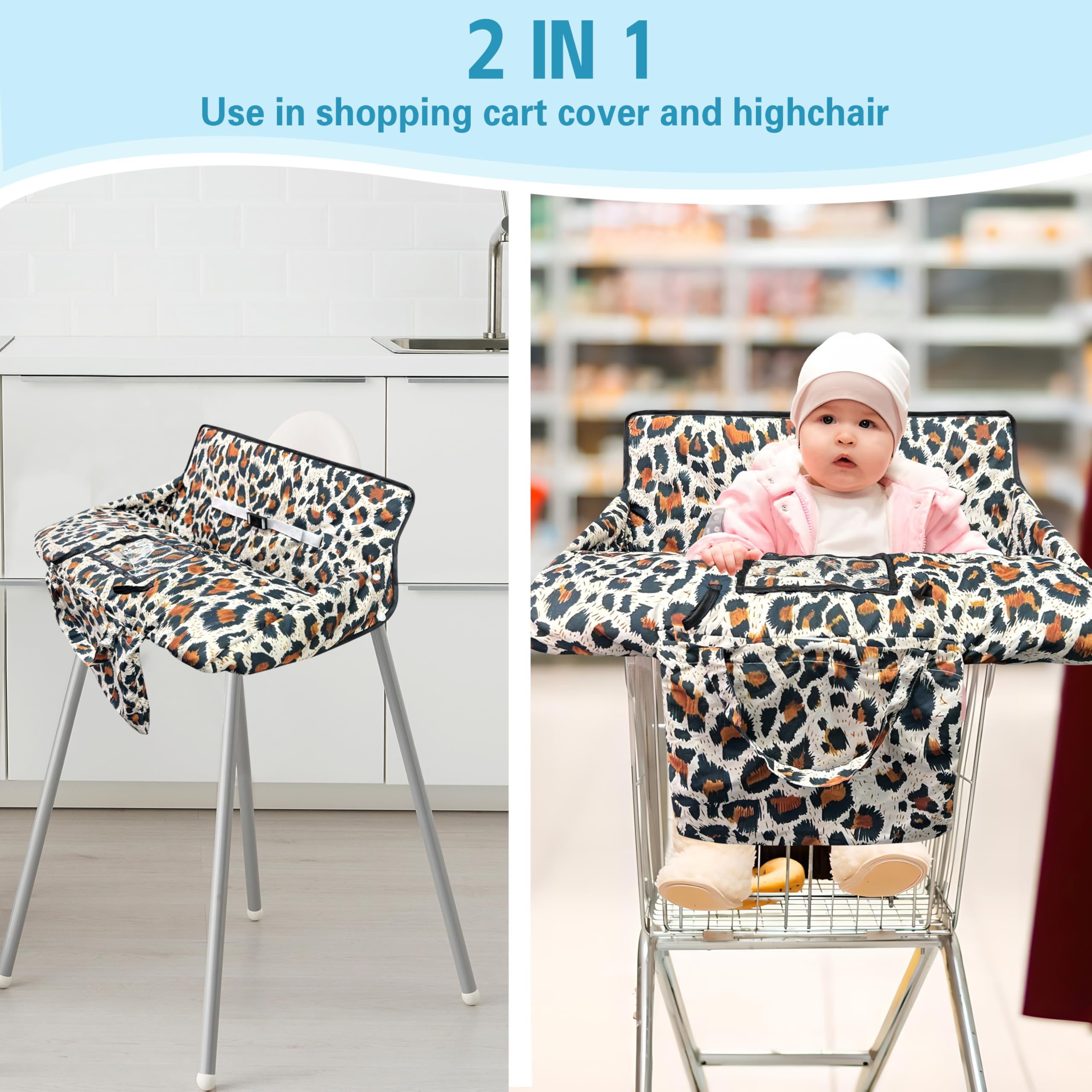 Gxfcymxbd 2-in-1-high-chair-cover-portable keeps baby comfy at restaurants.