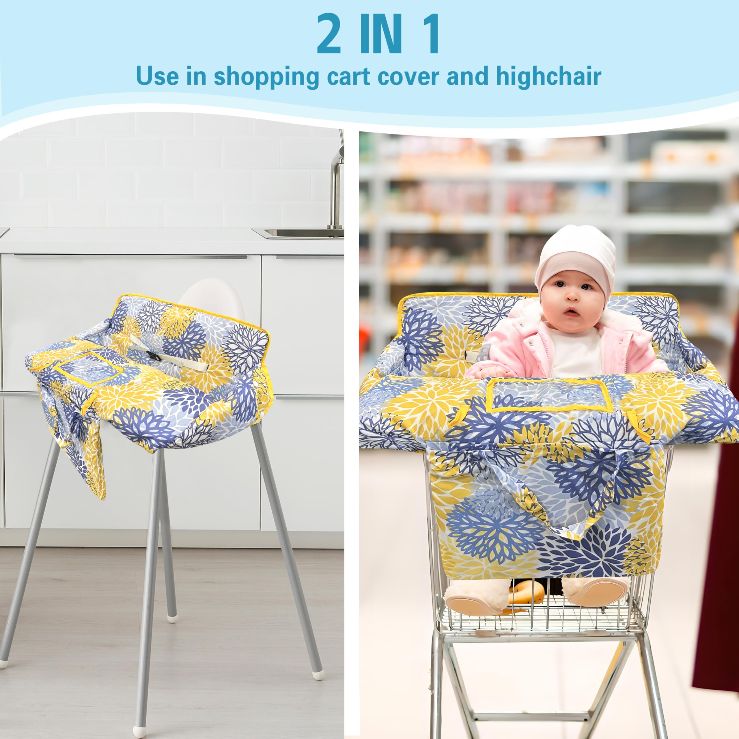 gxfcymxbd 2-in-1 high chair cover: cozy cotton seating for dining out accuracy