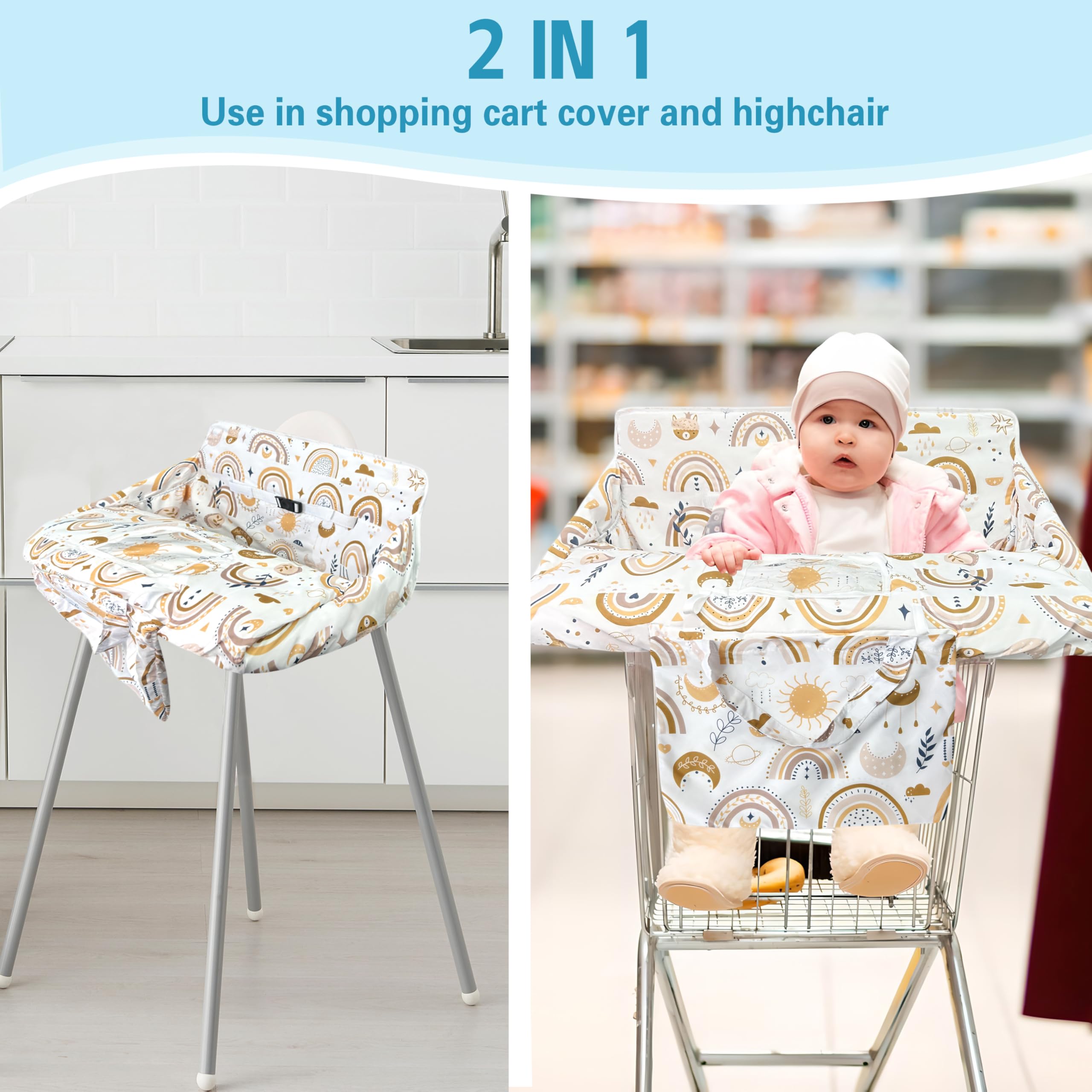 gxfcymxbd 2-in-1 high chair cover offers safe seating at restaurants