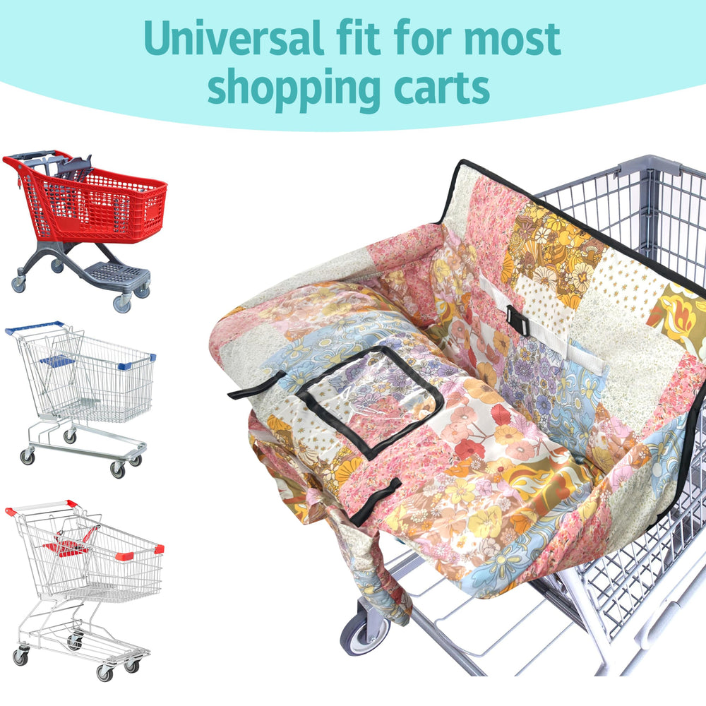 Gxfcymxbd cart cover with phone pocket and toys for entertainment.