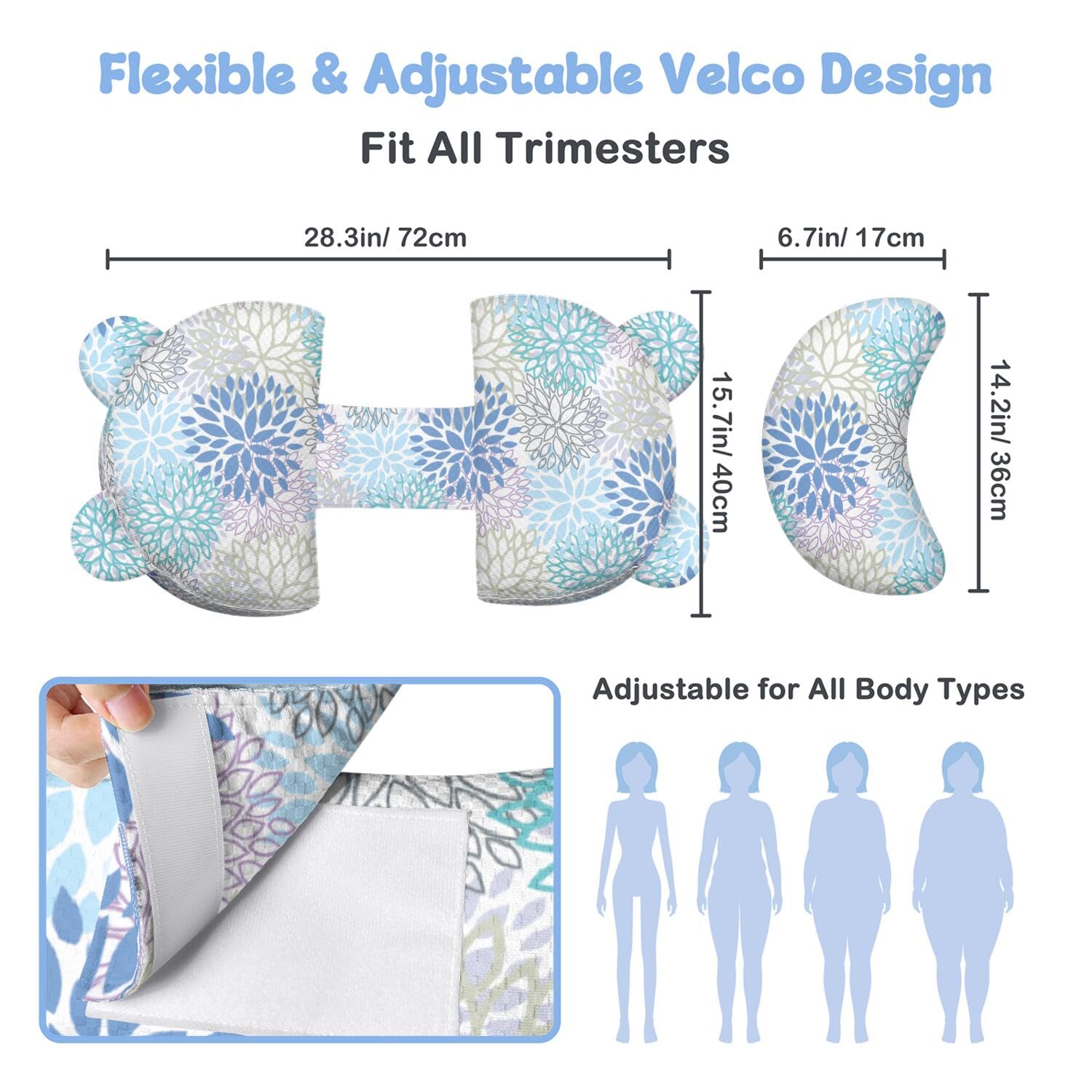 gxfcymxbd Pregnancy Pillow back support relieves pressure for a deeper, calmer sleep.