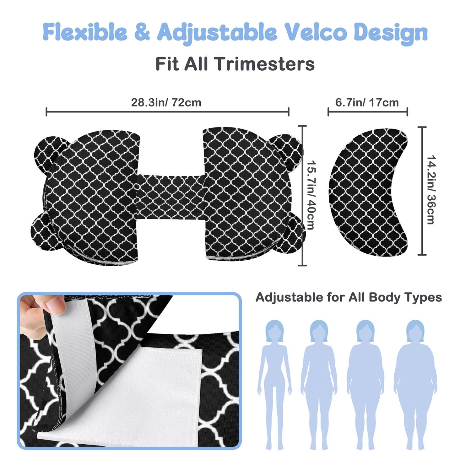 Gxfcymxbd wedge pillow behind the back supports spinal alignment for restful nights.