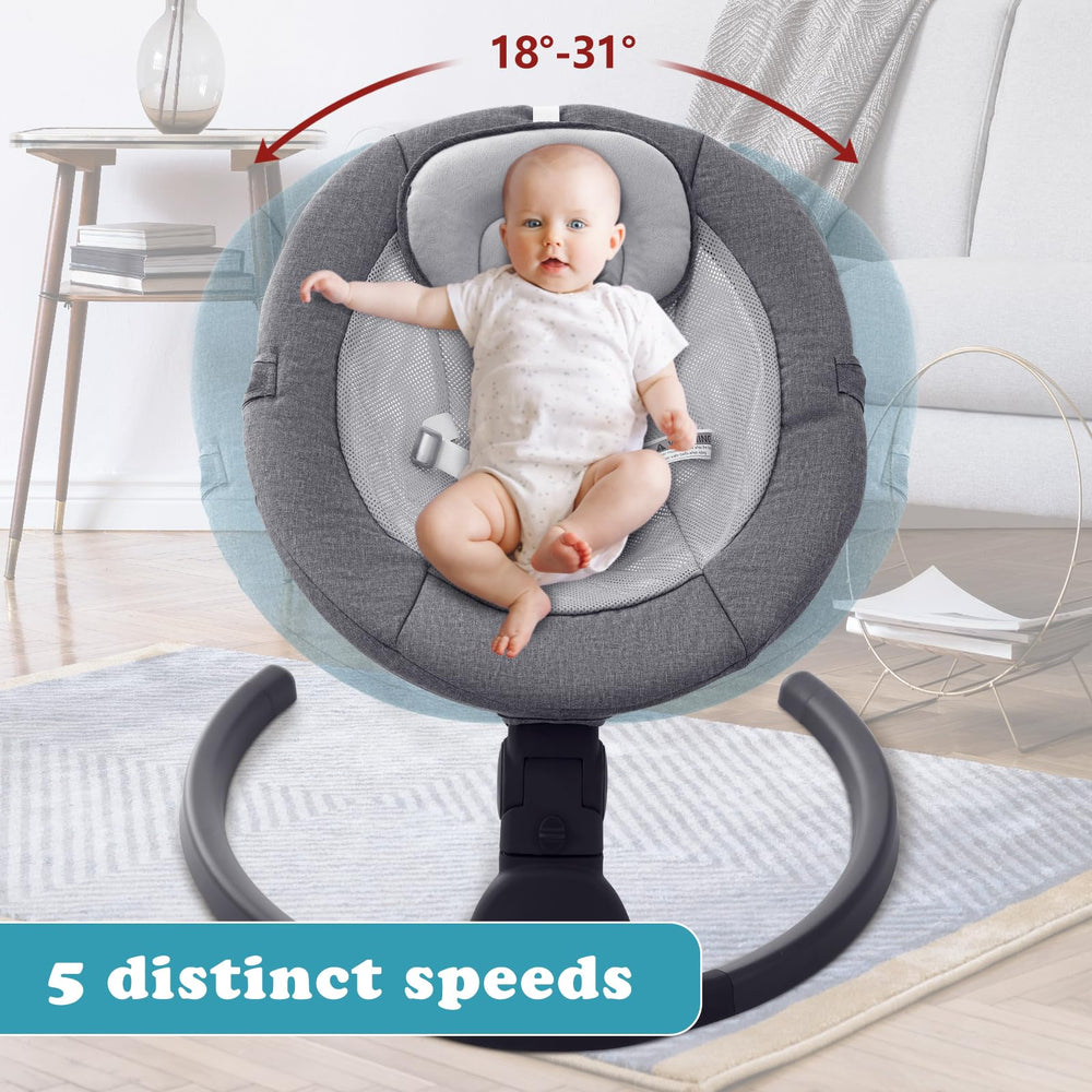 GYARING baby swing remote control highlights convenient operation from arm's reach.