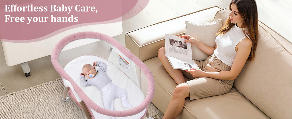 GYARING breathable all-around air mesh canopy for baby comfort.