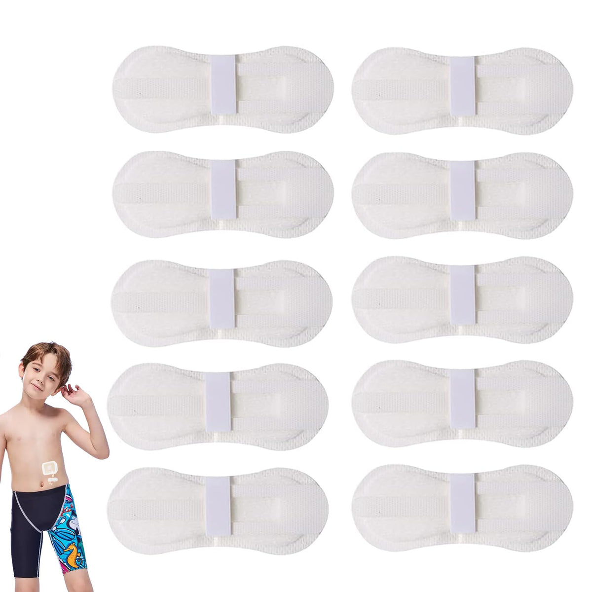 Gyinere catheter stabilization device pack with ten units for secure feeding tube setup.