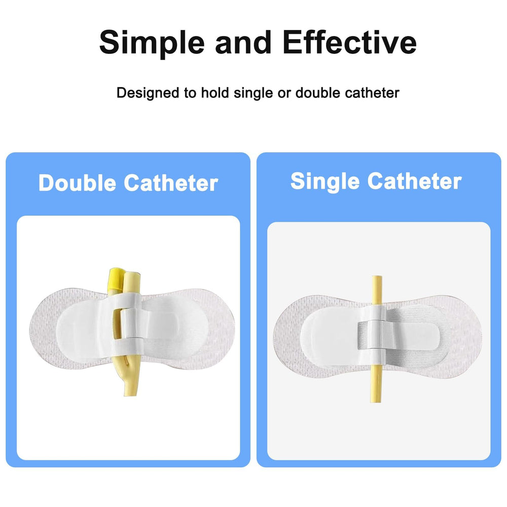 Gyinere feeding tube holder application demonstrates easy removal and reattachment.